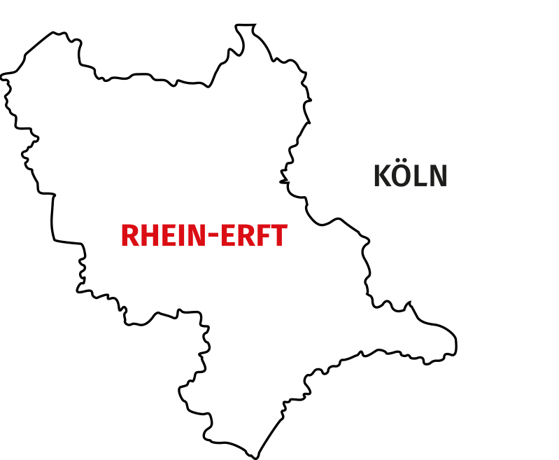 Grafik Landkarte Rheinerft-Kreis